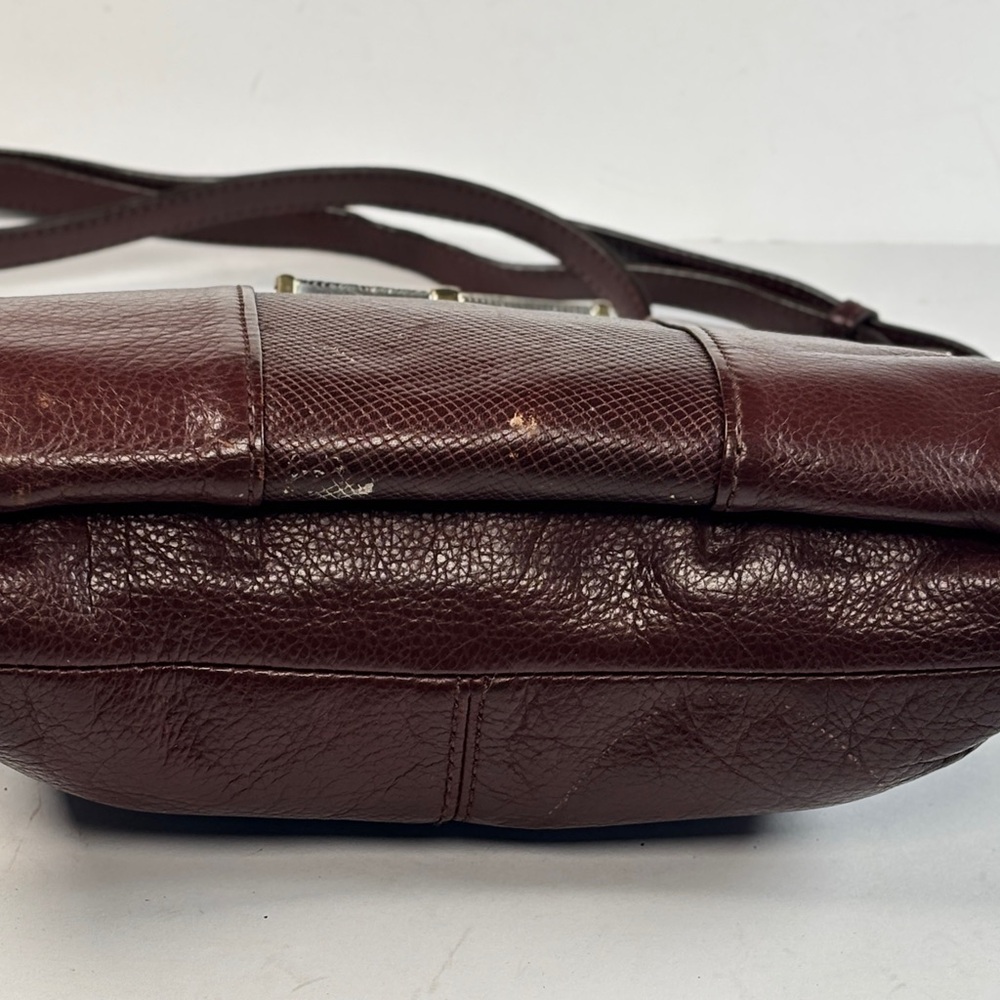 Brighton vintage. Elegant Brown Leather crossbody Bag. Minor wear. - Picture 7 of 13